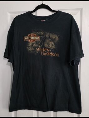 Tucson Harley-Davidson Black Short Sleeve Graphic Tee with Orange Logo